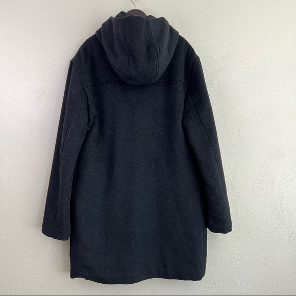 French Connection Wool Blend Gray Longline Mid Length Winter Jacket Small - Picture 9 of 15